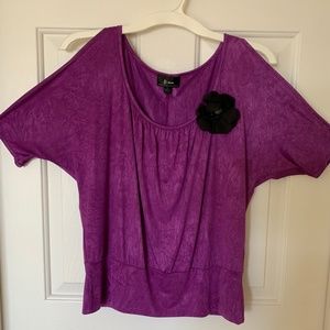 Purple Cold Shoulder Top
